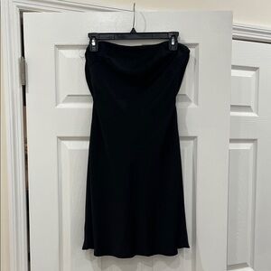 Showpo Black Strapless Cowl Back Dress